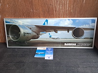 Origineel bord van sabena boeing b373 uit kantoor van directie (zeldzaam) l 1200mm h 420mm + boekje