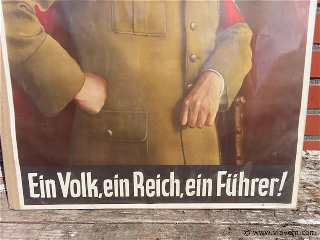 Originele affiche hitler - afbeelding 3 van  4