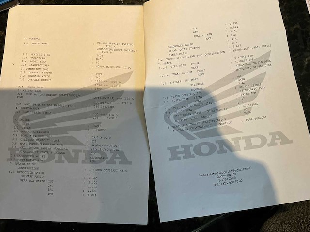 Originele honda cbx 550 f,oldtimer motor - afbeelding 5 van  13