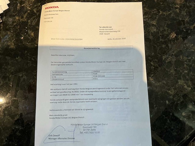 Originele honda cbx 550 f,oldtimer motor - afbeelding 4 van  13