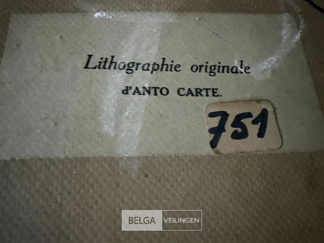 Originele lithografie anto carte - afbeelding 3 van  3