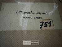 Originele lithografie anto carte - afbeelding 3 van  3