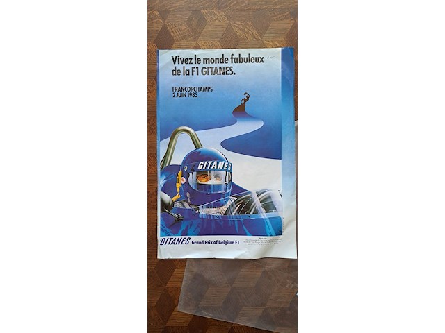 Originele poster francorchamps uit, 1985 - afbeelding 1 van  2