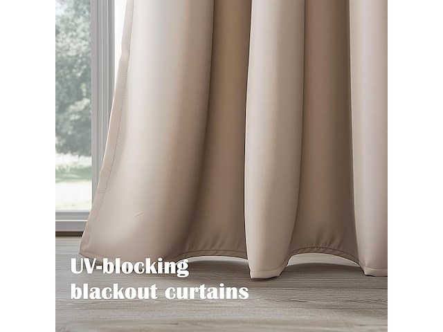 Orinova beige verduisterende gordijne (140x183 cm) - afbeelding 6 van  6