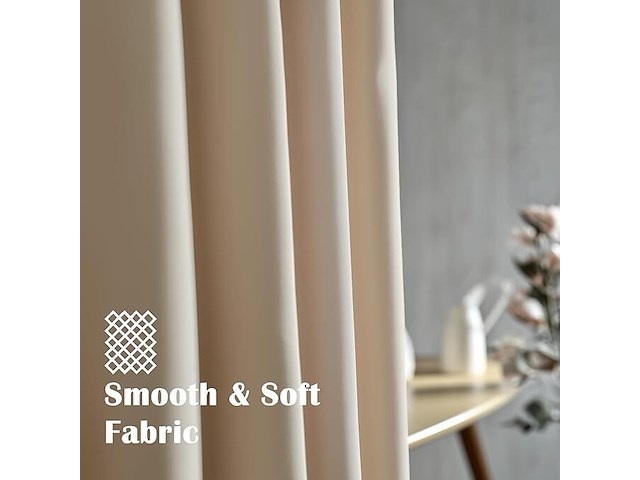 Orinova beige verduisterende gordijne (140x183 cm) - afbeelding 3 van  6