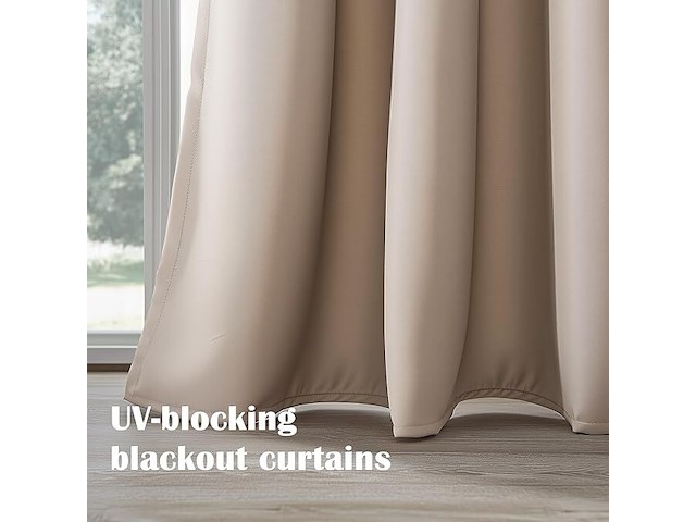 Orinova beige verduisterende gordijne (140x183 cm) - afbeelding 6 van  6