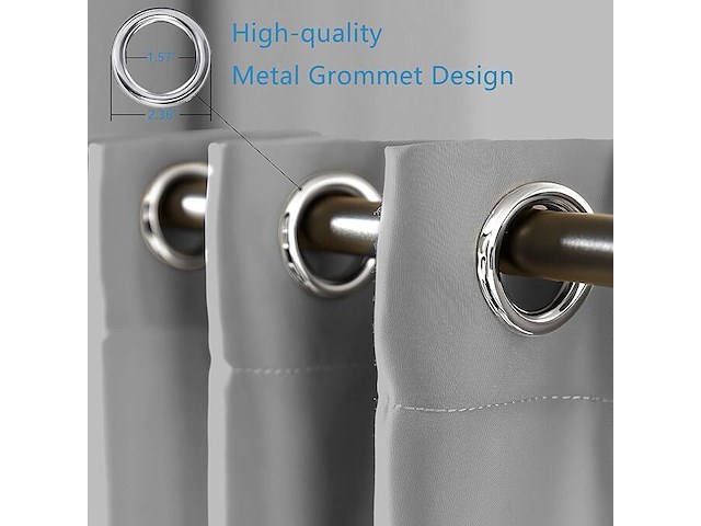Orinova grijze verduisterende gordijnen (107x213 cm) - afbeelding 5 van  5