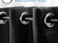 Orinova zwarte verduisterende gordijnen (140x183cm) - afbeelding 4 van  6