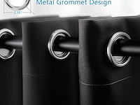Orinova zwarte verduisterende gordijnen (140x183cm) - afbeelding 4 van  6