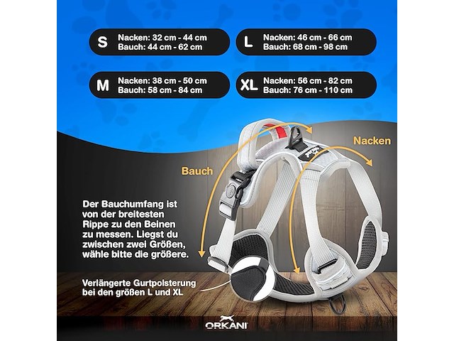 Orkani hondentuig (xl grijs) - afbeelding 3 van  3