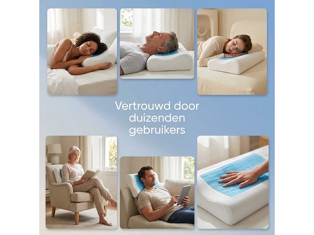 Orthopedisch hoofdkussen (2x) - afbeelding 5 van  9