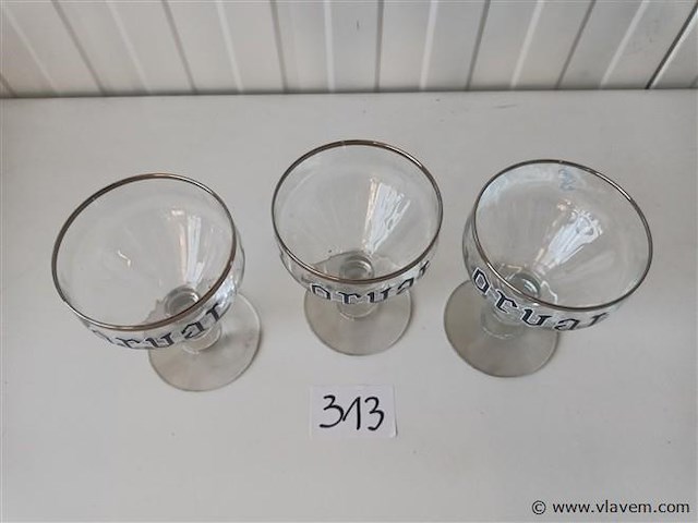 Orval glazen. 3 stuks - afbeelding 2 van  3