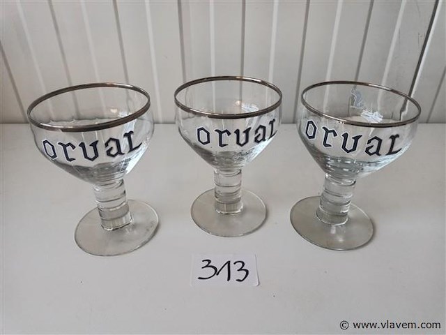 Orval glazen. 3 stuks - afbeelding 3 van  3