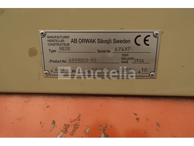 Orwak 9020 kartonnen pers - afbeelding 9 van  10