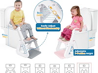 Orzbow verstelbare kindertoiletbril met trapje - afbeelding 2 van  5