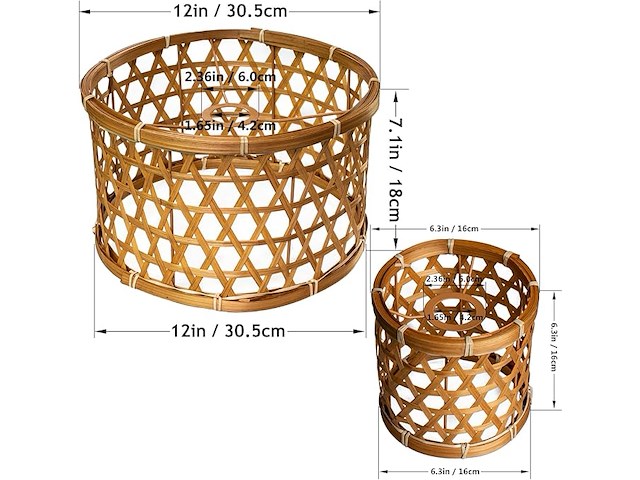Osasy bamboe-lampenset - afbeelding 3 van  3