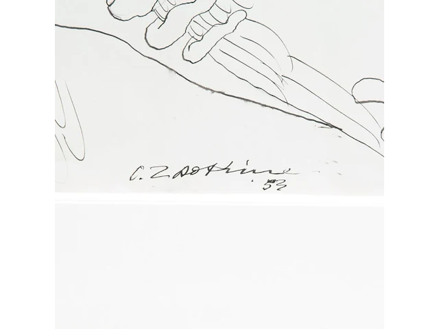 Ossip zadkine (1890-1967), two harpies attacking, 1953, ink drawing on paper 54 x 71 cm. (21.26 x 27.94 in.), frame: 81 x 100 cm. (31.89 x 39.36 in.) - afbeelding 4 van  6