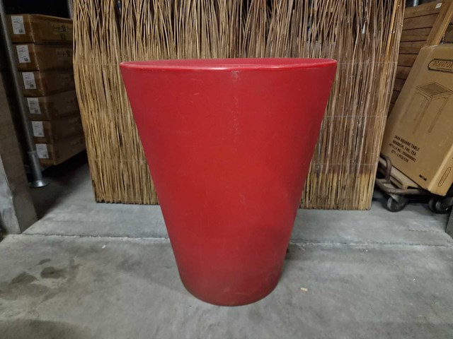 Otium bloempot met dubbele wand olla100 - pp rood met aquadrain - afbeelding 1 van  4