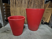 Otium bloempot met dubbele wand olla100 - pp rood met aquadrain - afbeelding 4 van  4