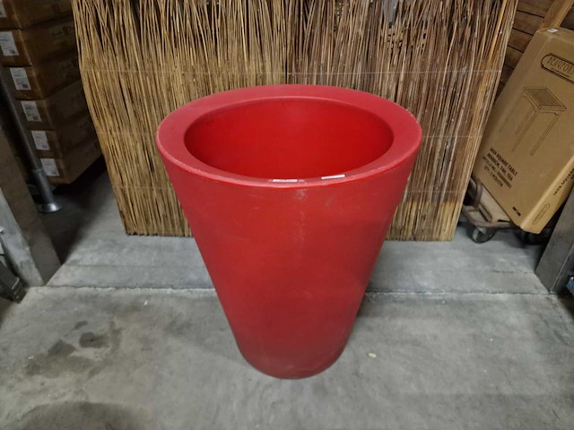 Otium bloempot met dubbele wand olla100 - pp rood met aquadrain - afbeelding 2 van  4