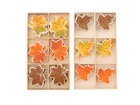 Otl decoratie vilten blad - kerst- & seizoensartikelen (82x) - afbeelding 1 van  2