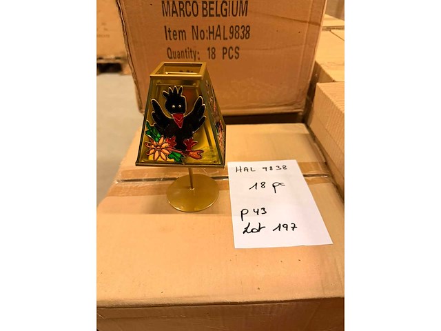 Otl "kraai" lampenkap - kerst- & seizoensartikelen (18x) - afbeelding 2 van  2