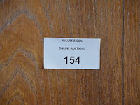 Oud eiken bureelkast met 2 deuren en valdeur met opzet 2 deuren afm. 240x145x60 - afbeelding 7 van  7