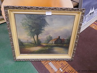 Oud schilderij op doek - afbeelding 1 van  2