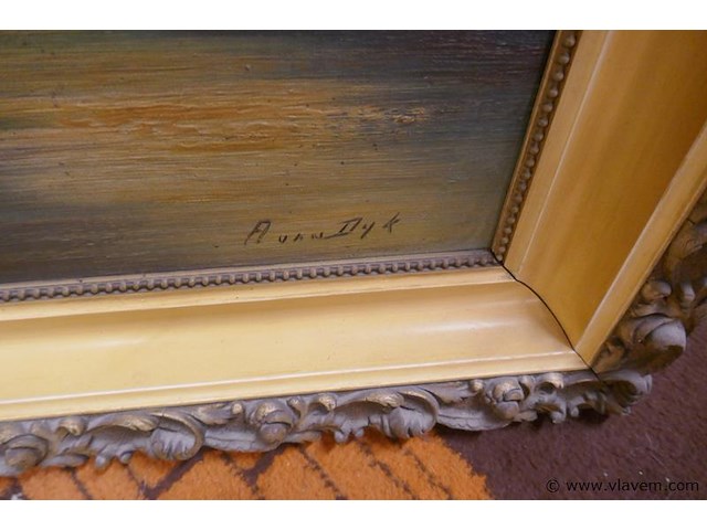 Oud schilderij op doek - afbeelding 2 van  2