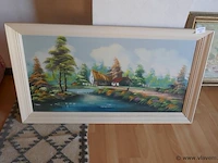 Oud schilderij op doek