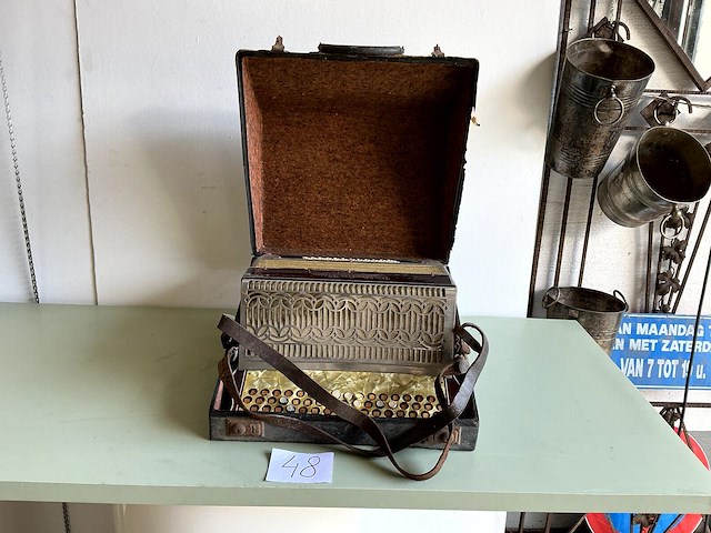 Oude accordeon - afbeelding 3 van  3