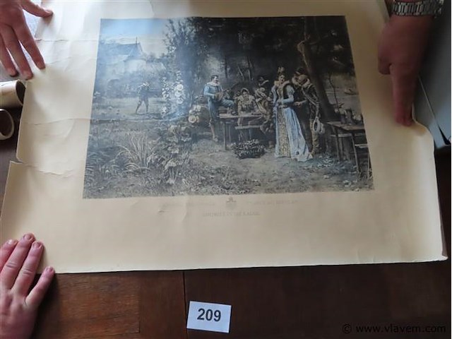 Oude affiche - afbeelding 1 van  2