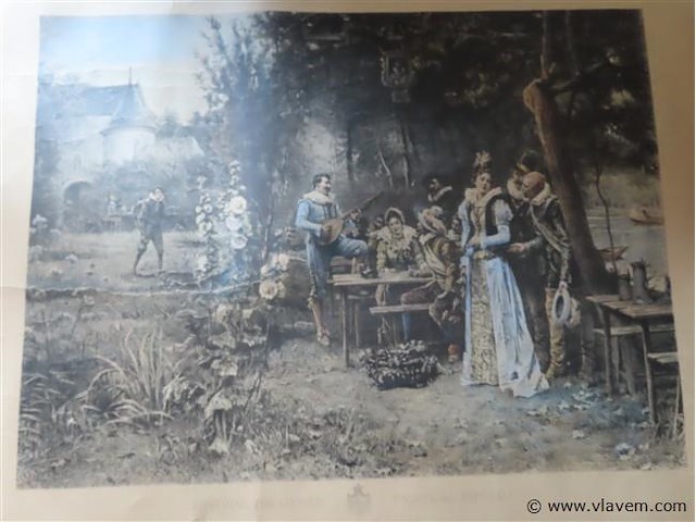 Oude affiche - afbeelding 2 van  2