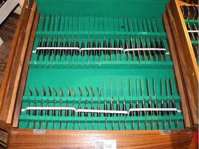 Oude bestekkoffer sian - afbeelding 4 van  10