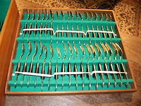 Oude bestekkoffer sian - afbeelding 6 van  10