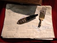 Oude bestekkoffer sian - afbeelding 9 van  10