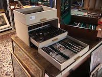 Oude bestekkoffer - afbeelding 1 van  8