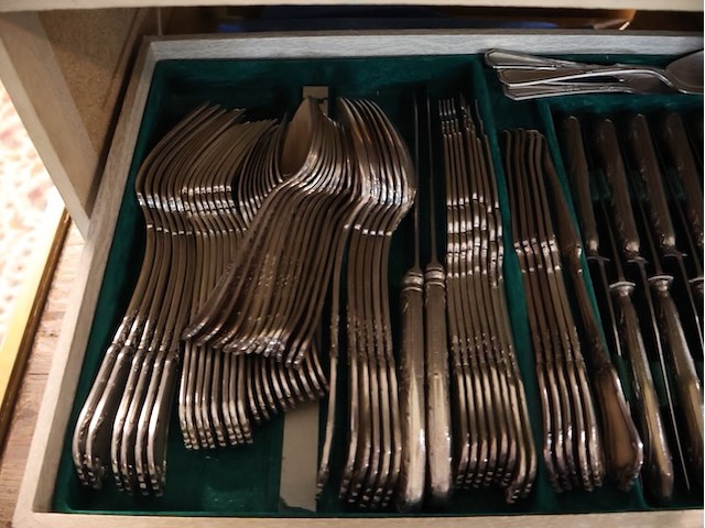 Oude bestekkoffer - afbeelding 7 van  8