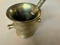 Oude bronzen vijzel - afbeelding 2 van  2