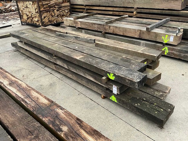 Oude eiken balken (10x) - afbeelding 1 van  5