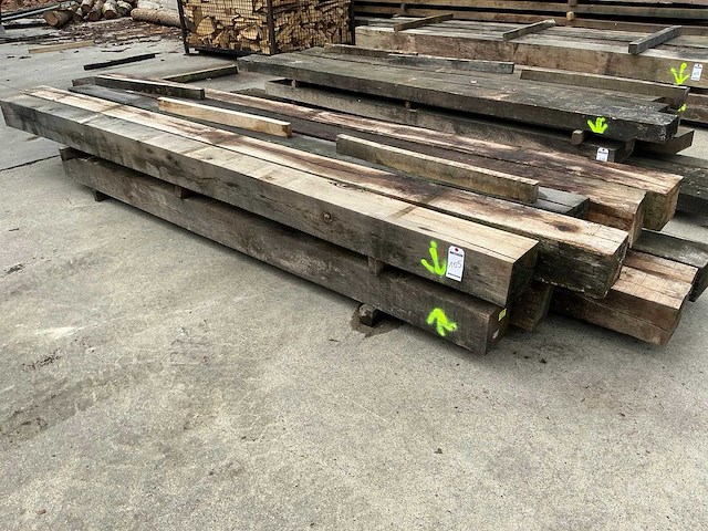 Oude eiken balken (10x) - afbeelding 1 van  5