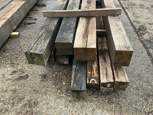 Oude eiken balken (10x) - afbeelding 2 van  4