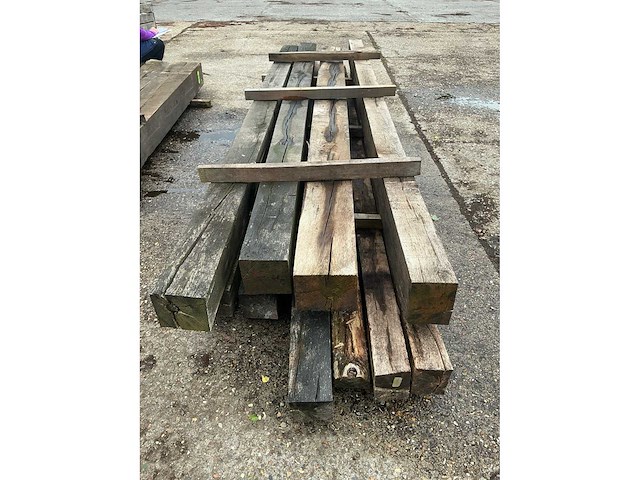 Oude eiken balken (10x) - afbeelding 3 van  4