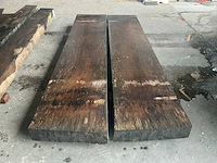 Oude eiken balken 12x48 cm (2x) - afbeelding 4 van  5