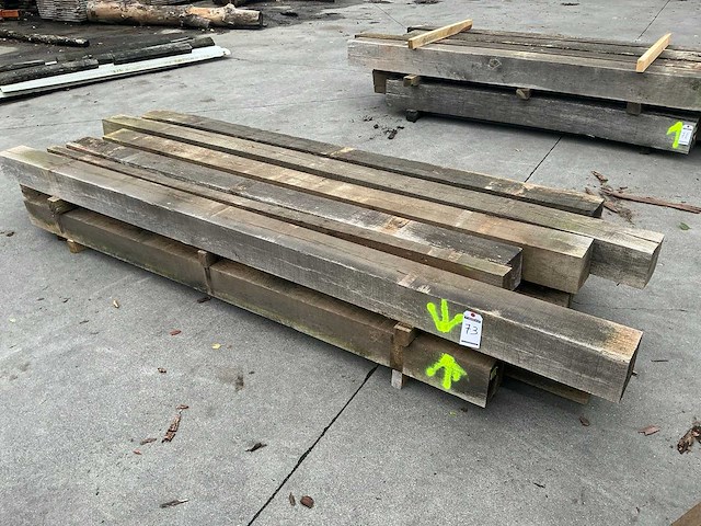 Oude eiken balken (12x) - afbeelding 1 van  6