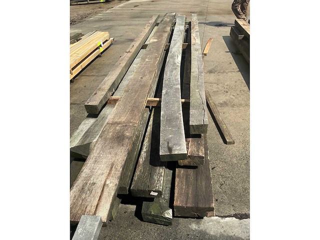 Oude eiken balken (12x) - afbeelding 3 van  4