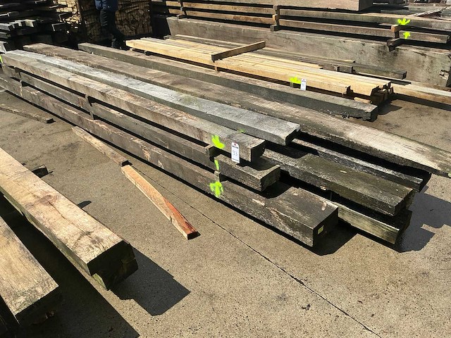 Oude eiken balken (12x) - afbeelding 1 van  5
