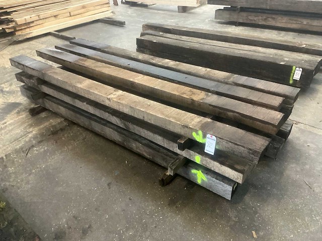 Oude eiken balken (12x) - afbeelding 1 van  6
