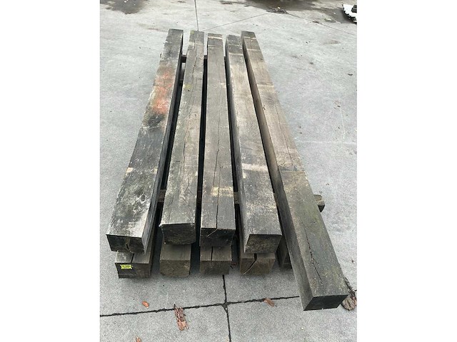 Oude eiken balken 15x15 cm (10x) - afbeelding 5 van  6