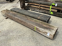 Oude eiken balken 20x40 (2x) - afbeelding 1 van  6